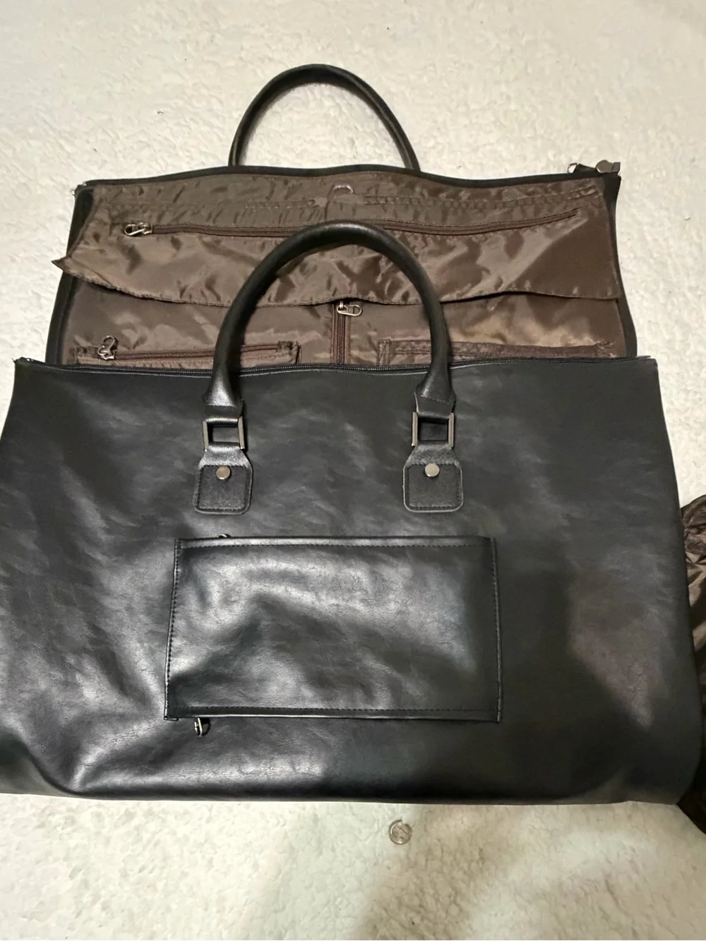 Modocker convertible, garment duffel bag black travel, carry-on suit bag .